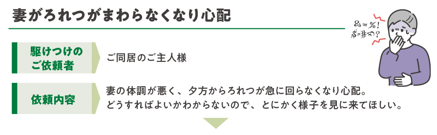 妻がろれつがまわらなくなり心配