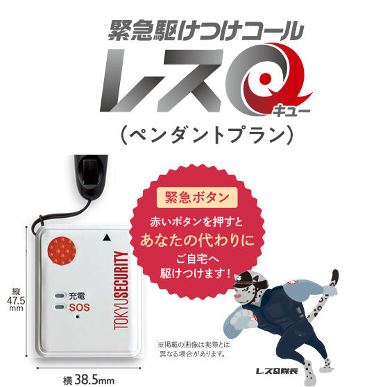 赤いボタンを押すとあなたの代わりにご自宅へ駆けつけます!